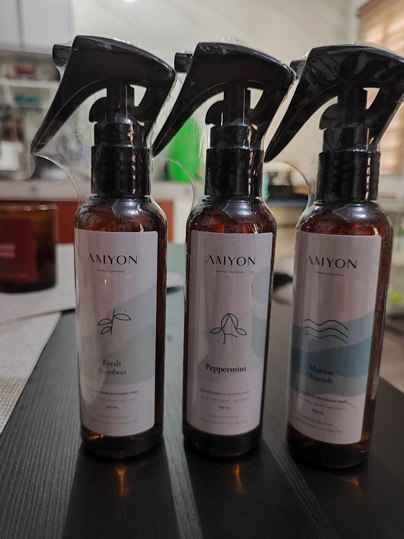 Deodorizer Spray 100ml (Category: Sanitizers & Disinfectants) located in Manila. Submitted by tddrop (Listing ID 1466157496, Image 1). Description: Best for Linen, Car, Helmet, Room and Fabric Scent List - Peppermint - Fresh Bamboo - Marine Squash.