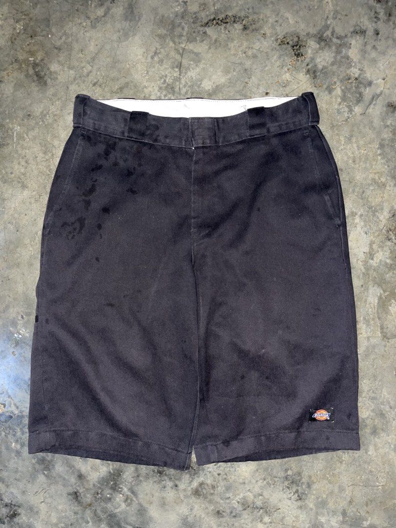 Dickies black jorts (Category: Shorts) located in Manila. Submitted by noahgwapoo (Listing ID 1466292857, Image 1). Description: - Brand: Dickies - Color: Black - Material: Sturdy, durable twill fabric - Design: Classic multi-pocket setup with belt loops - Details: Signature Dickies logo patch on front hem and back pocket - Fit: Standard waist sizing - Condition: Great for daily casual or workwear.