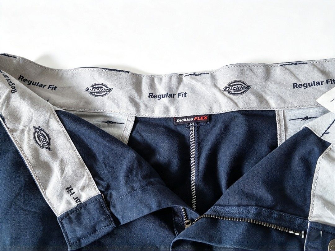 Dickies Flex Regular Fit Navy Blue Shorts (Category: Shorts) located in Manila. Submitted by nisayy13 (Listing ID 1466242172, Image 3). Description: - Brand: Dickies - Color: Navy Blue - Fit: Regular fit with Dickies Flex technology for maximum comfort and mobility - Details: Classic woven logo label above the back pocket and stylish branded inner waistband lining - Closure: Zip fly with button closure - Condition: Brand new / Excellent quality.