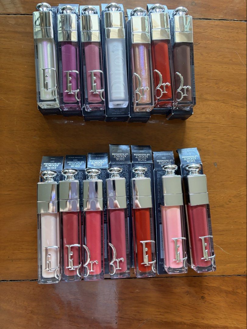 DIOR ADFICT LIP MAXIMIZER (Category: Makeup) located in San Juan City. Submitted by cashfrancefashioncosmetics_ph (Listing ID 1410219810, Image 3). Description: SOLD PER SHADE DIOR ADFICT LIP MAXIMIZER LIP PLUMMING GLOSS MAXIMUM HYDRATION VOLUME EFFECT INSTANT LONG TERM SHADES 001 pink 2 020 mahogany 2 006 berry 2 026 intense mauve 2 030 shimmer rose 1 003 holo lavander 1 002 coral 1 029 intense grape 1 028 dior intense 2 024 intense brick 1 .