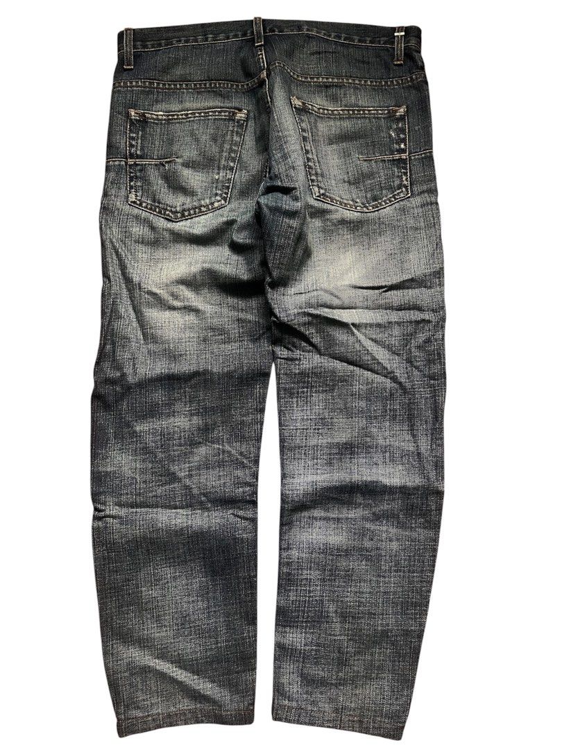 DIOR HOMME KVA (Category: Jeans) located in Lucena. Submitted by netnyahyo (Listing ID 1466214274, Image 2). Description: Dior Homme KVA japan release, altered. altered to 33 - 34 can fit me im 5’4 size 30 thighs 9.5 knee 7 leg op 4.5 front rise 9.5 DM.
