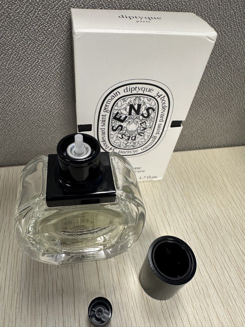 Authentic Diptyque Eau des Sens EDT 50ml (Category: Fragrance & Deodorants) located in Cebu City. Submitted by zelletg (Listing ID 1466334186, Image 3). Description: Diptyque Eau des Sens EDT 50ml — ₱3,500 Around half of the bottle is left. 🌿 I used to love this scent so much, but my preferences have changed and I now reach more for Diptyque Eau Rose EDP. Authentic. Please see photos for the actual juice level. Selling for ₱3,500..