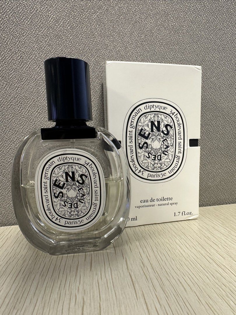 Authentic Diptyque Eau des Sens EDT 50ml (Category: Fragrance & Deodorants) located in Cebu City. Submitted by zelletg (Listing ID 1466334186, Image 1). Description: Diptyque Eau des Sens EDT 50ml — ₱3,500 Around half of the bottle is left. 🌿 I used to love this scent so much, but my preferences have changed and I now reach more for Diptyque Eau Rose EDP. Authentic. Please see photos for the actual juice level. Selling for ₱3,500..