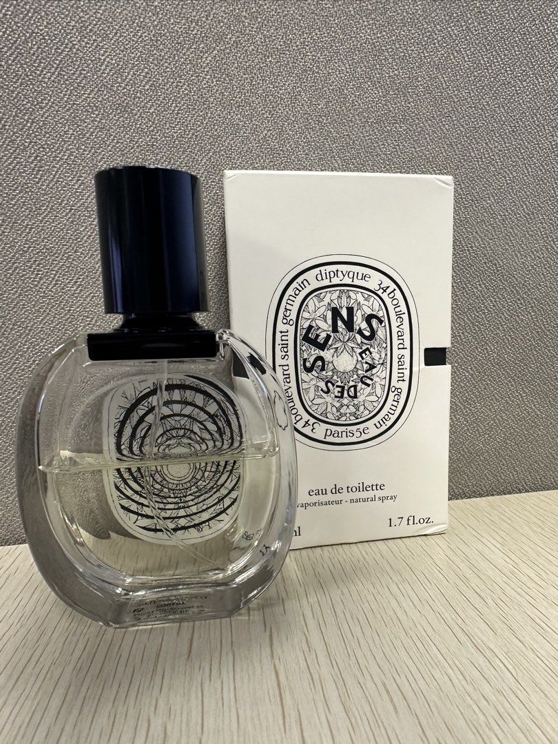 Authentic Diptyque Eau des Sens EDT 50ml (Category: Fragrance & Deodorants) located in Cebu City. Submitted by zelletg (Listing ID 1466334186, Image 2). Description: Diptyque Eau des Sens EDT 50ml — ₱3,500 Around half of the bottle is left. 🌿 I used to love this scent so much, but my preferences have changed and I now reach more for Diptyque Eau Rose EDP. Authentic. Please see photos for the actual juice level. Selling for ₱3,500..
