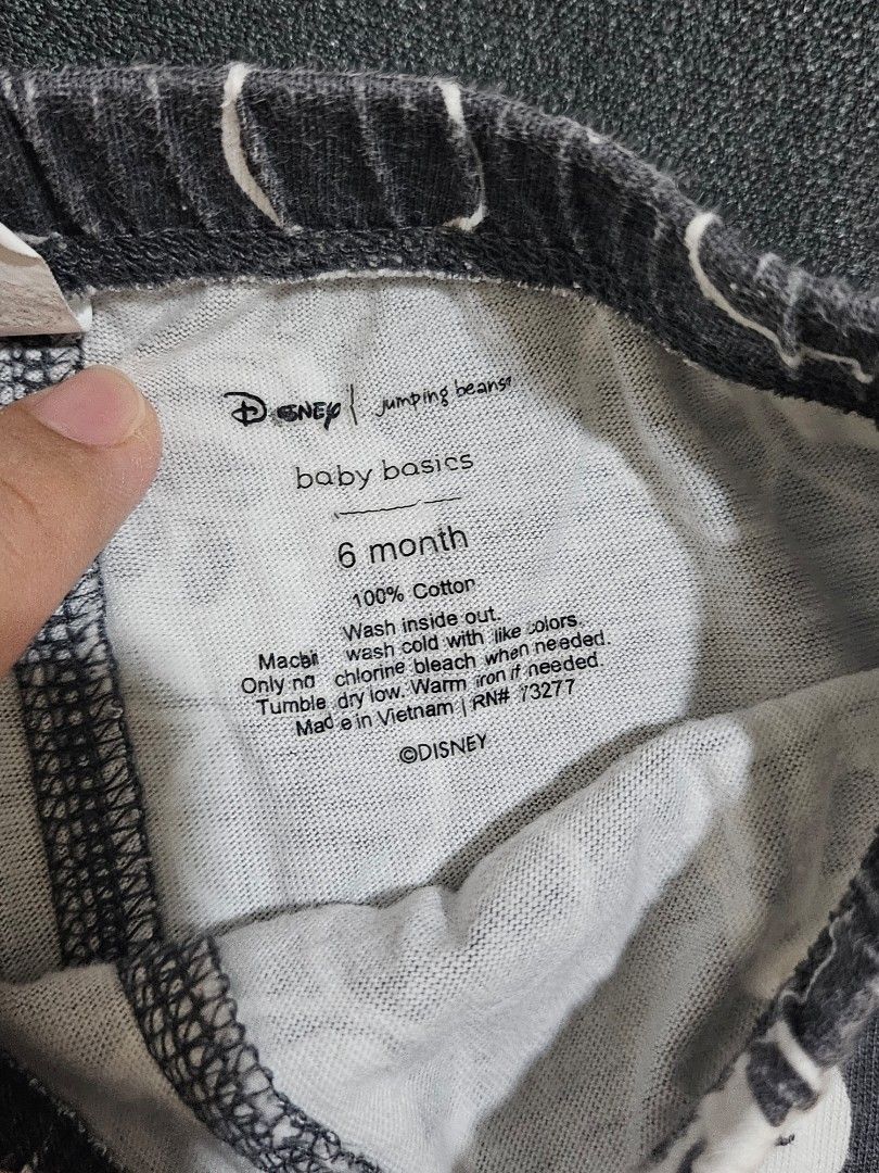 Disney Baby Basics Mickey Mouse Pants 6 Months (Category: Babies & Kids Fashion) located in Manila. Submitted by momshiedells (Listing ID 1466313903, Image 2). Description: Disney Jumping Beans Mickey Mouse Baby Leggings – 6M Cute Disney Mickey Mouse leggings featuring an all-over Mickey print. 🖤🤍 Preloved & well-loved Please note: the fabric and print have noticeable fading from use and washing. There are also visible signs of wear, but the le