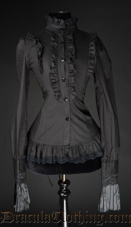 Dracula Clothing - Black Ruffle Blouse (Category: Blouses) located in Naga. Submitted by junked_garments (Listing ID 1466314660, Image 2). Description: Dracula Clothing - Black Ruffle Blouse MEASUREMENTS Pit to pit: 16.5” Waist: 12.5” Length: 27” Sleeve: 31” Shoulder: 15” DETAILS Size M On Tag Signs Of Usage No Flaw Need Wash Excellent Condition 9.5/10 Color Rate -₱1.5k.
