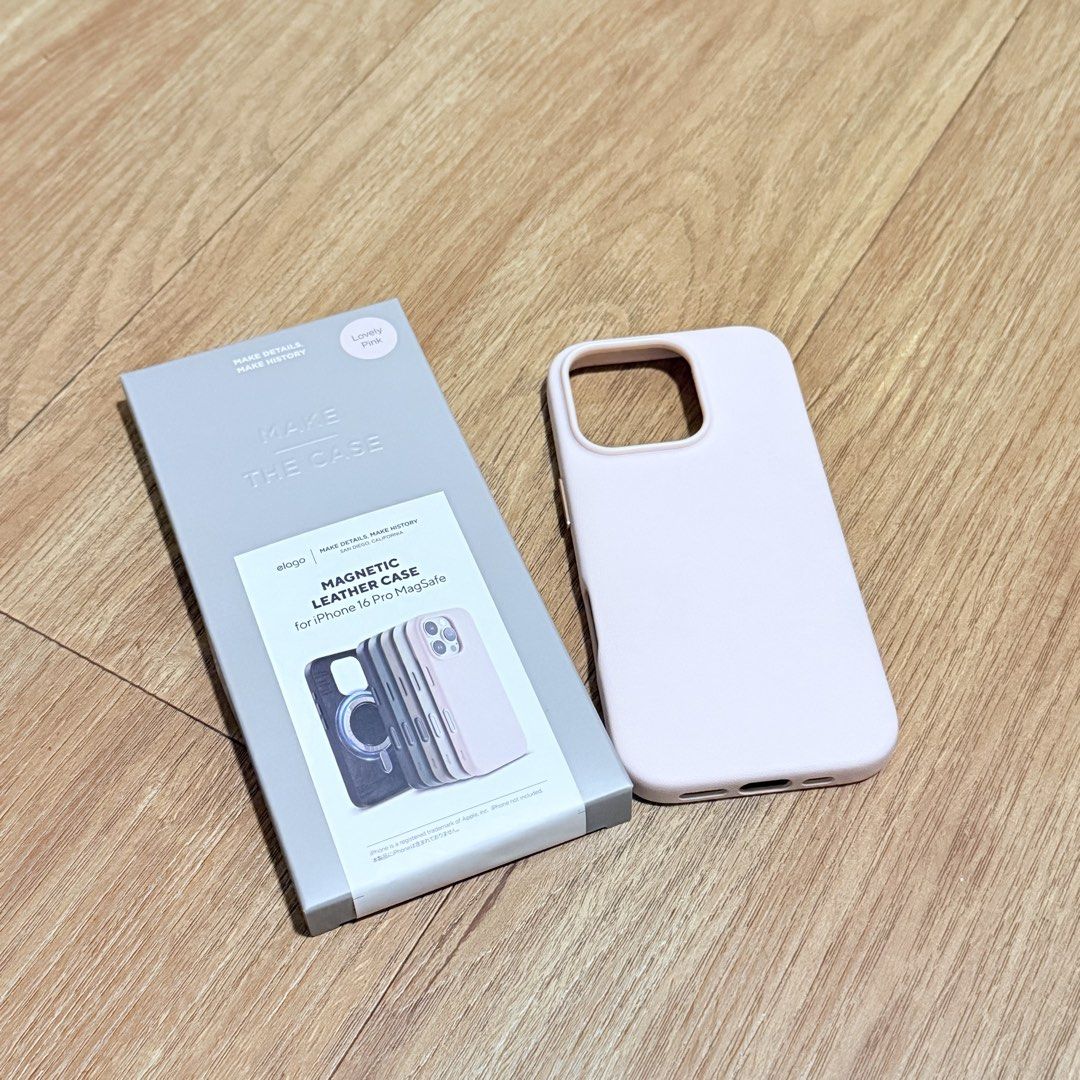 Elago premium silicone case iphone 16 pro (Category: Cases & Sleeves) located in Paranaque City. Submitted by qwerein (Listing ID 1466203258, Image 2). Description: Brand: Elago Compatible with: iPhone 16 Pro - Color: Lovely Pink - Features: Magnetic MagSafe compatibility, premium finish - Comes in original box .