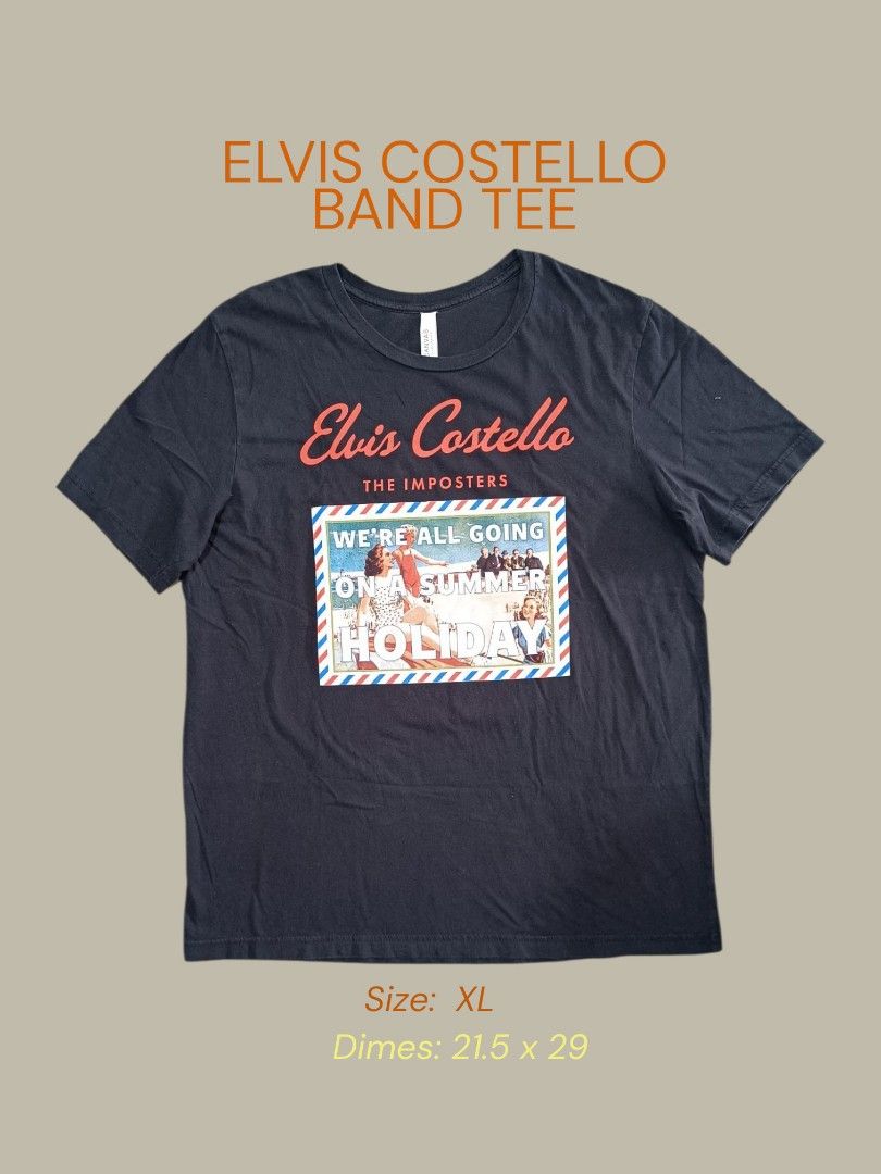 ELVIS COSTELLO BADN TEE (Category: Tshirts & Polo Shirts ) located in Midsayap. Submitted by macoy.picker (Listing ID 1466189984, Image 1). Description: ELVIS COSTELLO BAND TEE Size: XL Dimes: 21.5X29 250+SF.