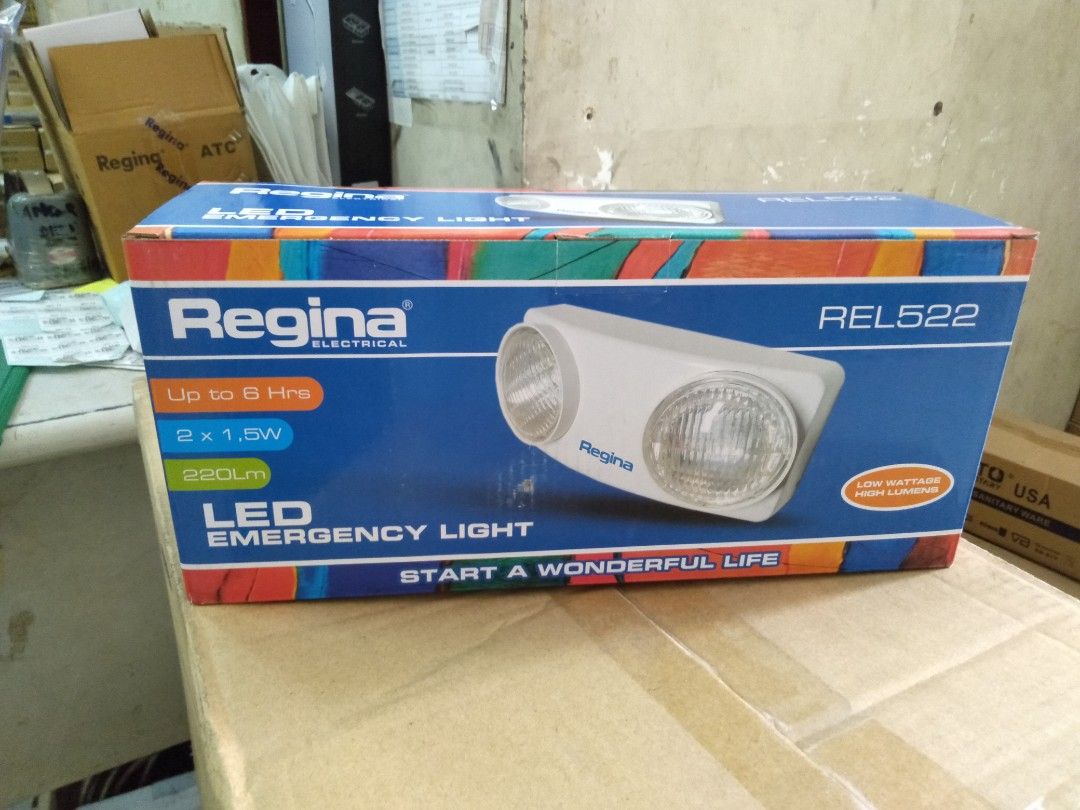Emergency lights (Category: Lighting) located in Malabon City. Submitted by mrsuabae (Listing ID 1466177735, Image 1). Description: High Quality REGINA emergency lights.