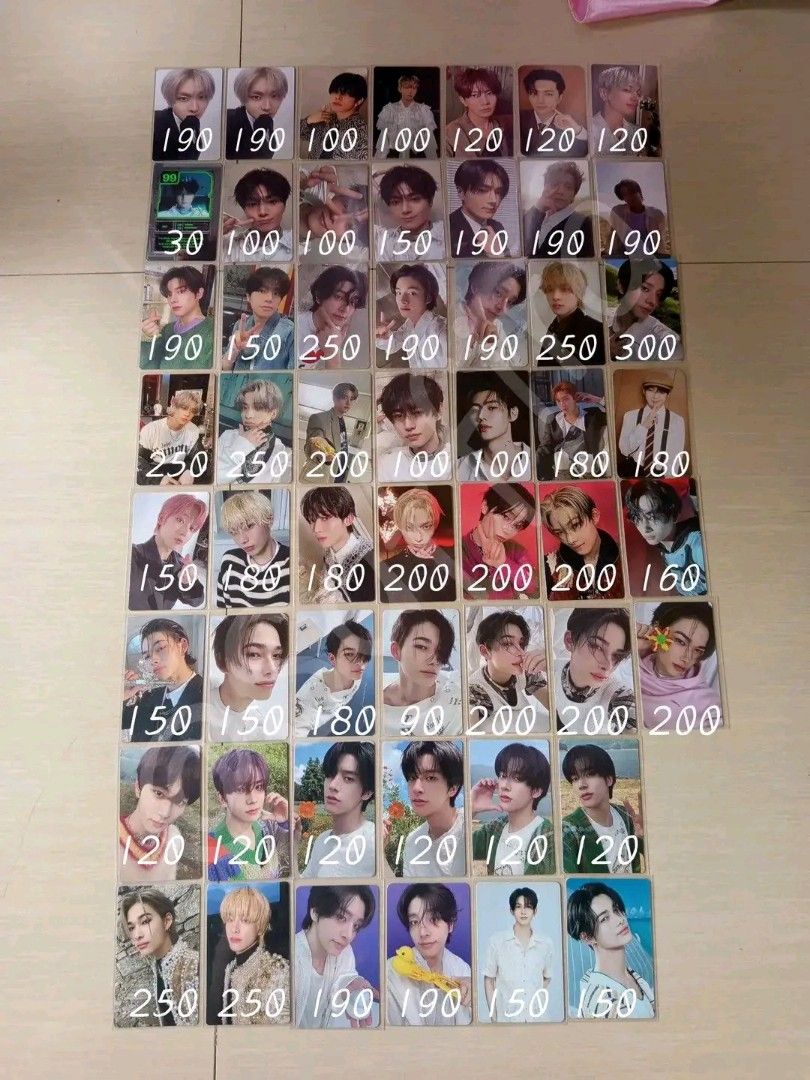 Enhypen Photocards & Album Sets (Category: K-Wave Merchandise) located in Manila. Submitted by saffiraaaa (Listing ID 1466313776, Image 1). Description: - Clearing out ENHYPEN collection - Available items: Individual photocards, sets (GguGgu Package, Fate TC, DB Weverse, Manifesto, DD, D-U, OB Weverse) - Unsealed albums available: Orange Blood (Ksana, Kalpa, Engene Ver.), Daydream, Dimension Answer (NO ver.) - Prices indicated in the photos - Sen