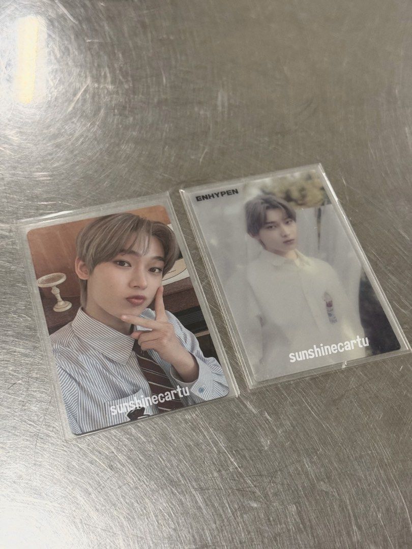 ENHYPEN SUNOO PC (Category: K-Wave Merchandise) located in Manila. Submitted by keiibee (Listing ID 1466258864, Image 3). Description: price list: sunoo beret w/o teeth - ₱300 sunoo beret w/ teeth - ₱300 sunoo d:d noot noot - ₱200 sunoo weverse pob - ₱800 sunoo solo jacket pc w/ free pob - ₱1000 sunoo charyb - ₱200 sunoo d:d scylla pc - ₱300 sunoo sg 2022 pc - ₱50 sunoo o:b pc - ₱50 rfs: badly need funds🥹 ⤷ all mint condi, can give discount if u