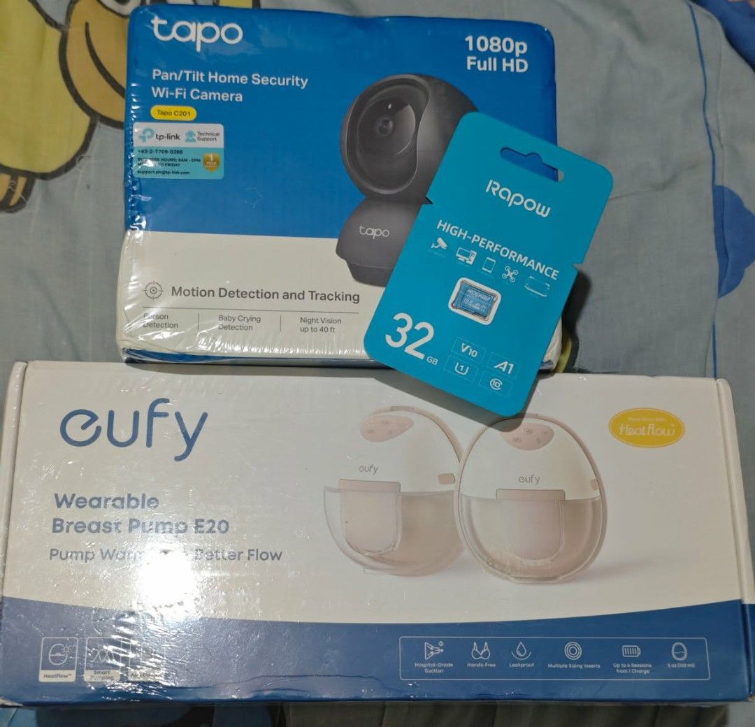 Eufy Wearable Breast Pump E20 (Category: Breastfeeding & Bottle Feeding) located in Caloocan City. Submitted by sweetlulu0613 (Listing ID 1466277438, Image 3). Description: - Brand: Eufy Wearable Breast Pump E20 (Original box included) - Heatflow Technology: Warms up while pumping to stimulate better milk flow - Hands-Free & Discreet: Fits comfortably right inside your bra - Strong & Reliable: Hospital-grade suction power with a leakproof design 