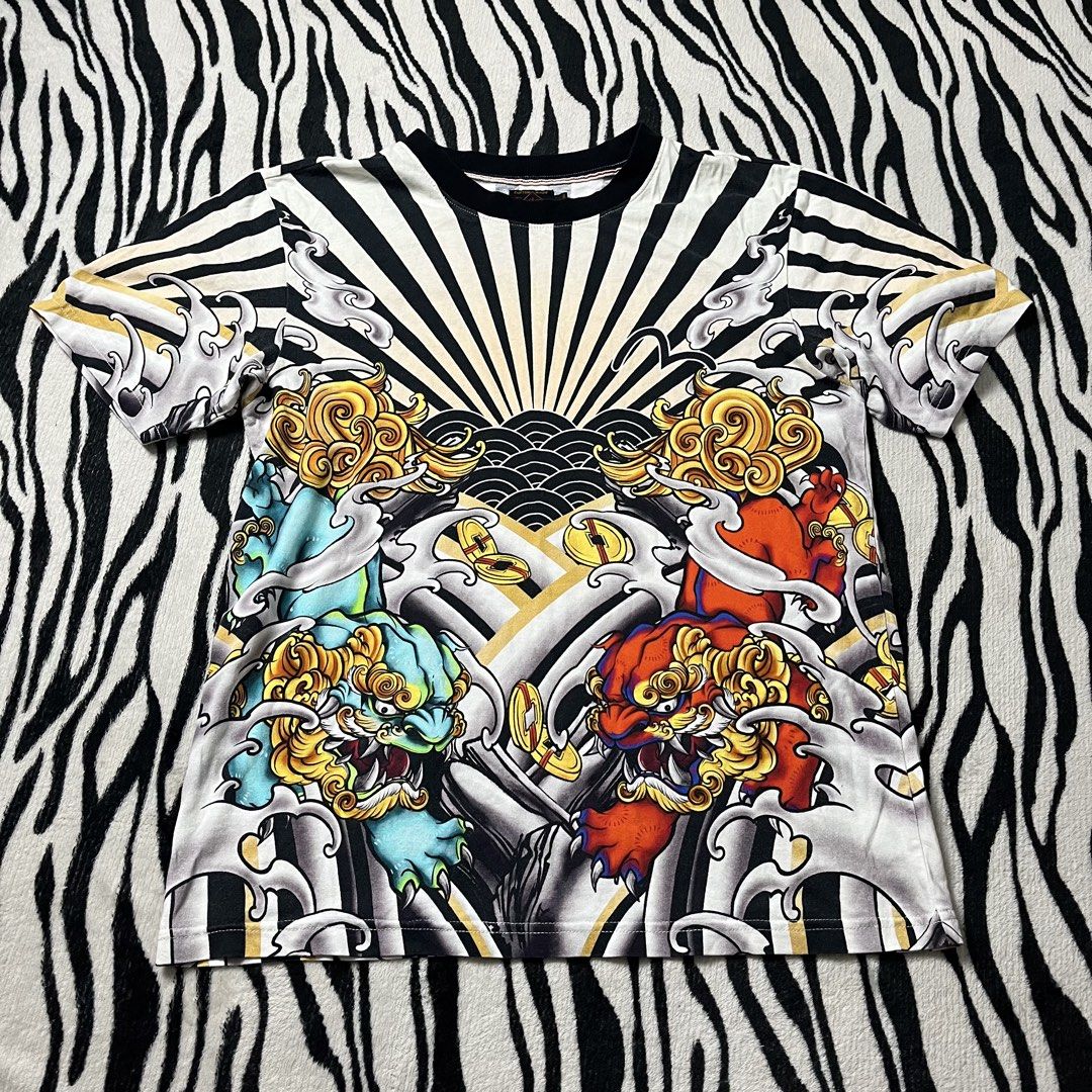 Evisu all over print tshirt (Category: Tshirts & Polo Shirts ) located in Manila. Submitted by royaldripmanila (Listing ID 1466331021, Image 1). Description: No issue W19 L25.