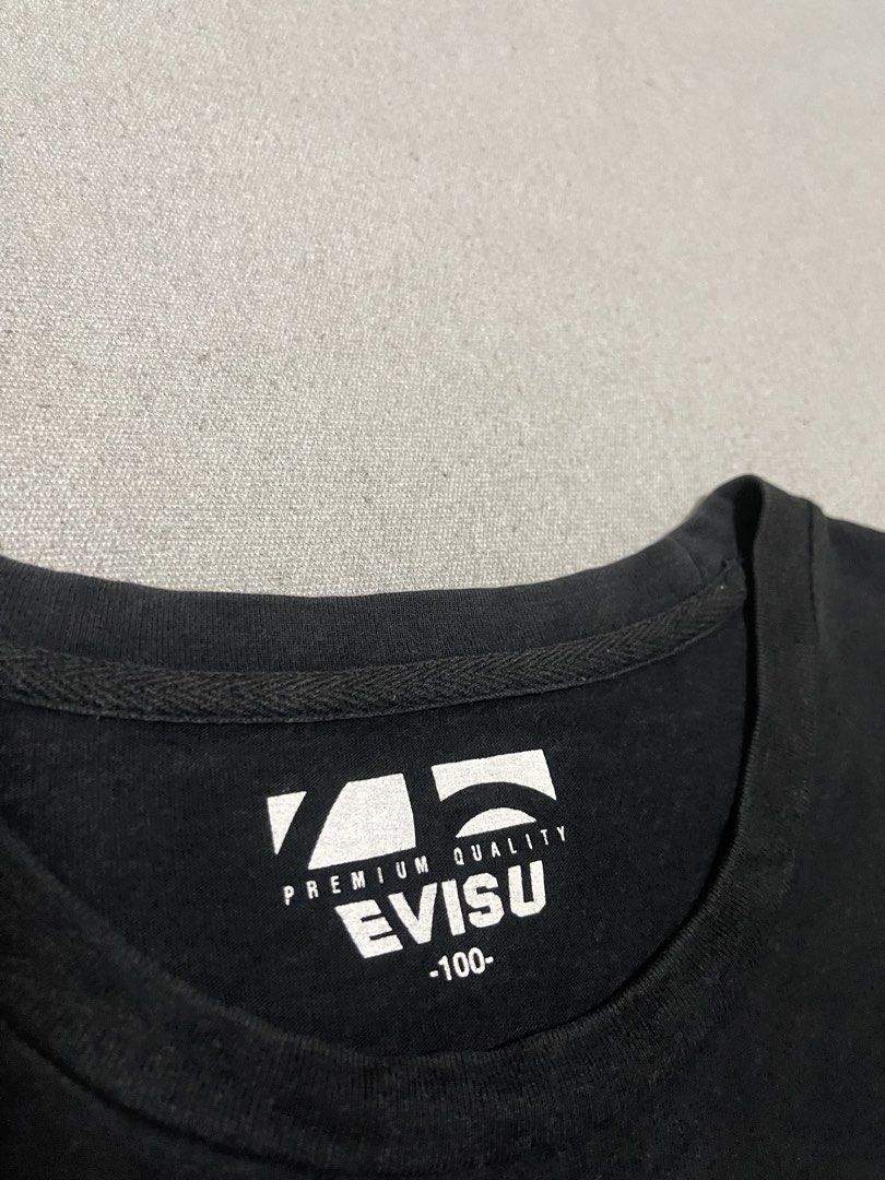 Evisu Tee (Category: Tshirts & Polo Shirts ) located in Bulacan. Submitted by sanjisthrift (Listing ID 1466308437, Image 3). Description: Size Medium Width 19 Length 27 Good Condition 9/10 Good fade.