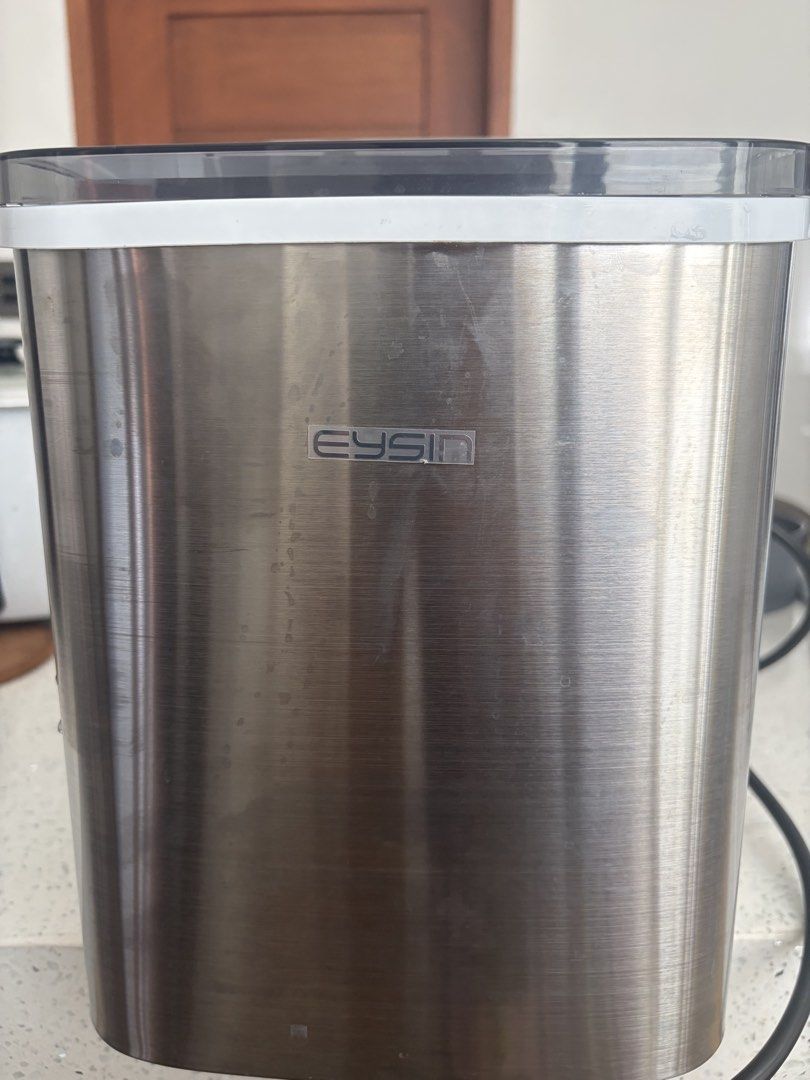 EYSIN Stainless Steel Countertop Ice Maker (Category: Refrigerators and Freezers) located in Bayombong. Submitted by kmdl01 (Listing ID 1466180852, Image 2). Description: - Brand: EYSIN stainless steel countertop ice maker - Best for: Parties, home bars, and everyday kitchen convenience -use only 2-3x -can be use for ice business if you are still starting - Features: Digital control panel, timer, self-clean mode, and ice size options - Inclusions