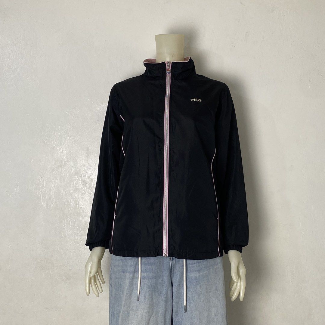FILA ✨ | Black Stand-Collar Windbreaker Jacket (Category: Coats, Jackets and Outerwear) located in Bulacan. Submitted by orc.ph (Listing ID 1466261564, Image 2). Description: FILA ✨ | Black Stand-Collar Windbreaker Jacket Material Used: 100% Polyester -Black -Funnel Neck -Casual -Streetwear -Long-Sleeve -Full-Zip -Elastic Cuffs -Side Pockets -“FILA” Logo ‎-Size: M -Width: 20.5” ‎-Length: 24.5” Pristine Condition. No Visible Flaws. ISSUE: NONE ⚠️N