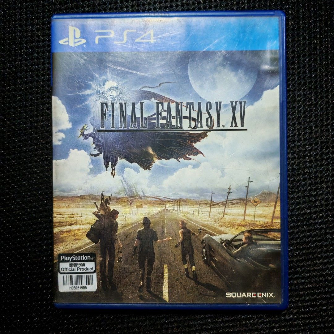 Final Fantasy XV PS4 Game (Category: PlayStation) located in Manila. Submitted by royaltree.06a603 (Listing ID 1466271120, Image 1). Description: - Title: Final Fantasy XV - Platform: PlayStation 4 (PS4) - Condition: Tested and working, clean disc surface - Inclusions: Original case, game disc, and manual booklets - Region: Region code clearly visible on the packaging.