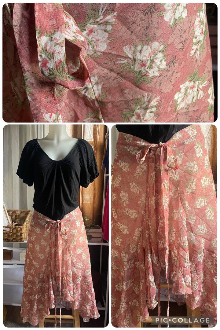 Floral Chiffon Skirt (Category: Skirts) located in Batangas. Submitted by norskieshoppe (Listing ID 1466285897, Image 1). Description: sz 30 pretty in actual .