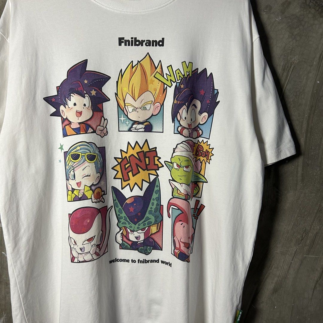 FNI - DBZ Character Shirt (Category: Tshirts & Polo Shirts ) located in Tayabas. Submitted by streetdepartment (Listing ID 1466310263, Image 2). Description: FNI - DBZ Character Shirt Excellent condition Flaw/s: none Size: 2XL Measurements (inches): Width: 25” Length: 30.5” Price: 380 + shipping fee Dm to purchase! Note: Manage your expectations as you are dealing with secondhand items. Color may vary due to lighting. No return / No refund! If yo