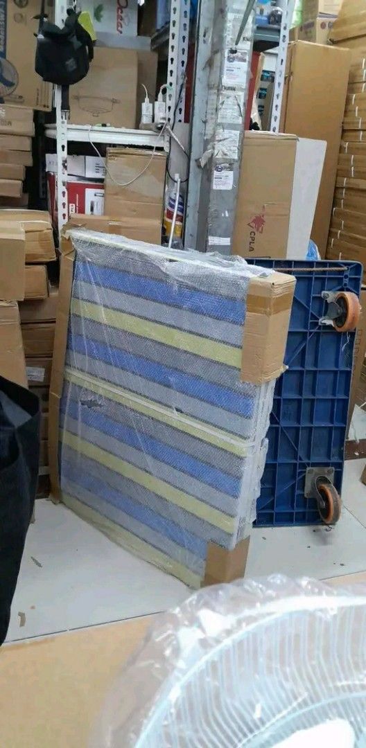 Foldable Metal Single Bed Frame with Mattress (Category: Bed Frames & Mattresses) located in Manila. Submitted by wisecat_f7c143 (Listing ID 1466251175, Image 3). Description: AVAILABLE!!! Foldable Metal Single Bed Frame with Mattress PM ME COD via lalamove (may shipping fee).