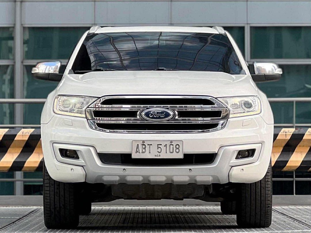 Ford Everest (Category: Used Cars) located in Makati City. Submitted by maby_latido05 (Listing ID 1466257700, Image 1). Description: 2016 Ford Everest Titanium Plus 3.2 4x4 w/ Sunroof AT Diesel‼️PROMO: 201K ALL-IN🔥 4yrs - 22,083 3yrs - 26,631 2yrs - 36,857 *Subject for approval* Top of the line 75k kms only Panoramic Sunroof 4x4 drivetrain Power seats Power tailgate 3rd row seats automatic fold Leather seats Touchscreen headunit Steering audio c