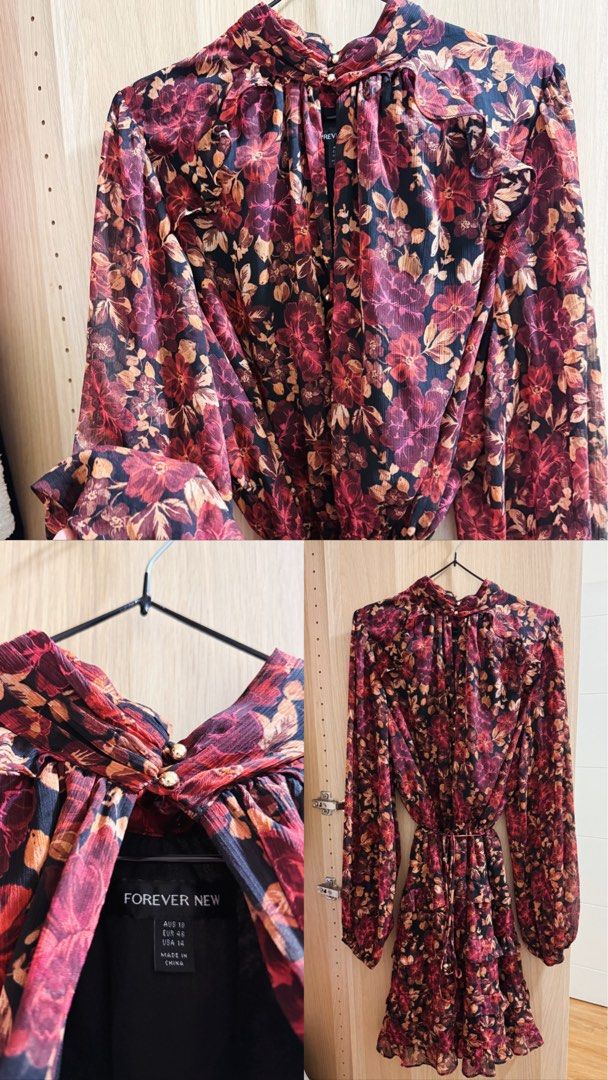 FOREVER NEW FLORAL DRESS (Category: Dresses) located in Manila. Submitted by everythingprettyyy (Listing ID 1466282610, Image 1). Description: Large on tag but can fit medium to xl .