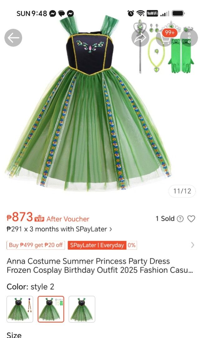 Frozen Anna Dress (Category: Babies & Kids Fashion) located in Bulacan. Submitted by mandjays (Listing ID 1466164900, Image 3). Description: Excellent condition. Fits 2-3 yrs old..