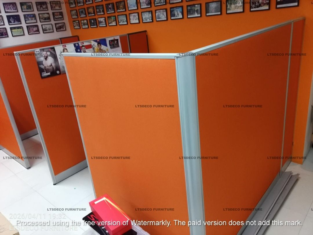 FULL FABRIC WORKSTATION CUBICLE OFFICE PARTITION (Category: Office Furniture & Fixtures) located in Quezon City. Submitted by meril.ltsdeco09 (Listing ID 1466156868, Image 3). Description: 📌Please note: Prices shown are for reference only 📌STARTING PRICE: ₱4,500 Actual price may vary depending on size, material, quantity, and specifications. LTSDECO Home and Office Furniture Trading MANUFACTURER • FABRICATOR • SUPPLIER 📲 V i b e r : +63 923 84