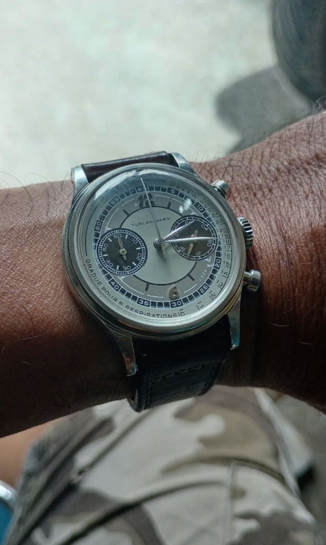 Furlanmarri Castagna chronograph Meca-Quartz (Category: Men's Watches) located in San Jose. Submitted by lenlorie3649 (Listing ID 1464203183, Image 1). Description: Furlanmarri Castagna chronograph Quartz mecha-Quartz Seiko VK64 caliber watch only all working.