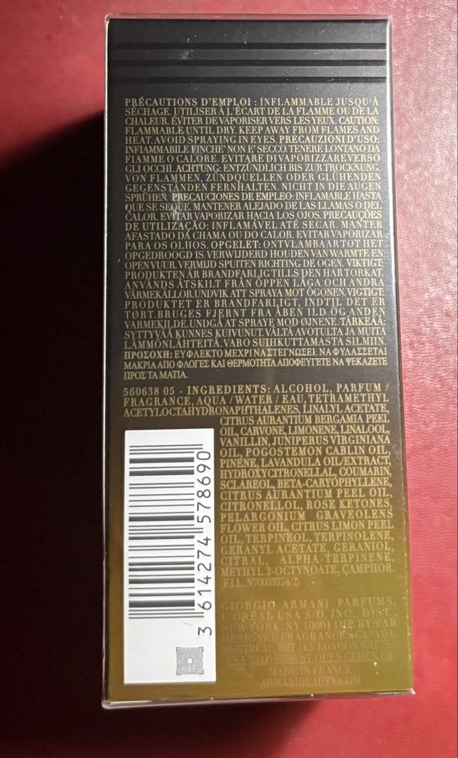 Giorgio Armani I Will Eau De Parfum 60ml (Category: Fragrance & Deodorants) located in Paranaque City. Submitted by heisam99 (Listing ID 1466309290, Image 3). Description: Giorgio Armani I Will eau de parfum, 60ml bottle size. Vaporisateur rechargeable refillable spray format. Sealed packaging..