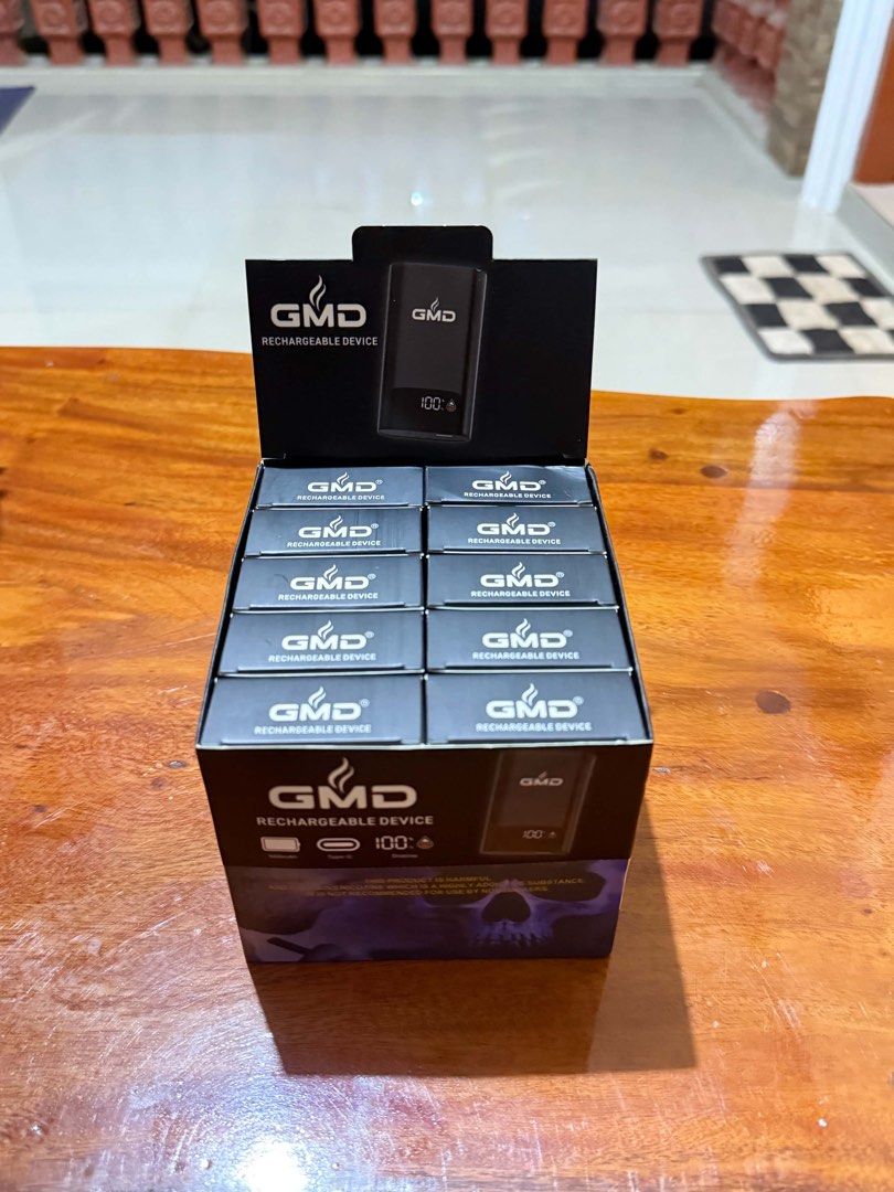 GMD Elite 20000 Prefilled Pods & GMD Device (Category: Other Gadgets) located in Manila. Submitted by safewater_c0c0ca (Listing ID 1466301512, Image 2). Description: - GMD Elite 20000 full display box in - Includes rechargeable device and prefilled pods - Wholesale / Bulk Orders - Available flavors: Trouble Purple, Bacterial, Blackcurrant, Very Bagui, Rainbow, Nature, Very More, Blue Freeze, Sparkle Squeeze Cola, and Ice Monkey - Perfect for rese