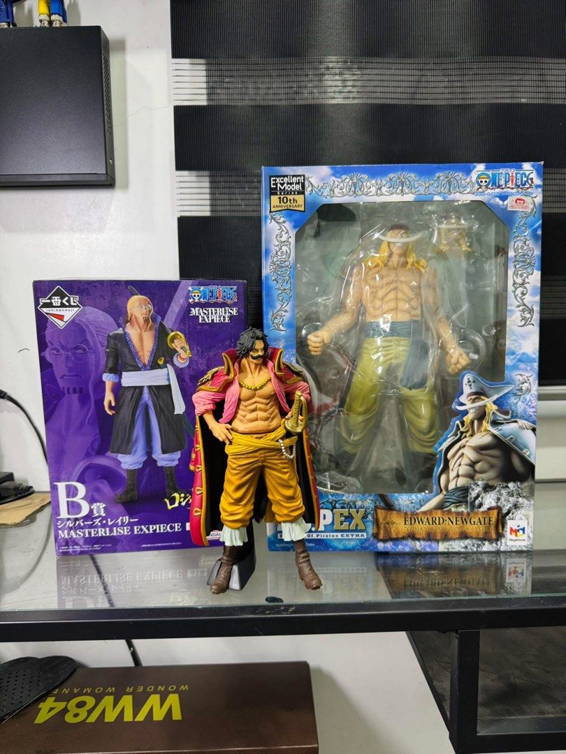 Gold D. roger / White beard / Rayleigh (Category: Figurines & Statues) located in Paranaque City. Submitted by icko007 (Listing ID 1466220603, Image 1). Description: The O.G Onepiece Pirate 🔥🔥 Pop ex edward newgate Whitebeard - Mint in box Masterlise expiece silver Rayleigh - Mint in box KOA Gol D. roger Loose No issue Take All for Only 5.6k Last Price Na po No rush Shipping / Dibs now Paynow Location Paranaque Payment Gcash/Bpi Shipping Lalamo