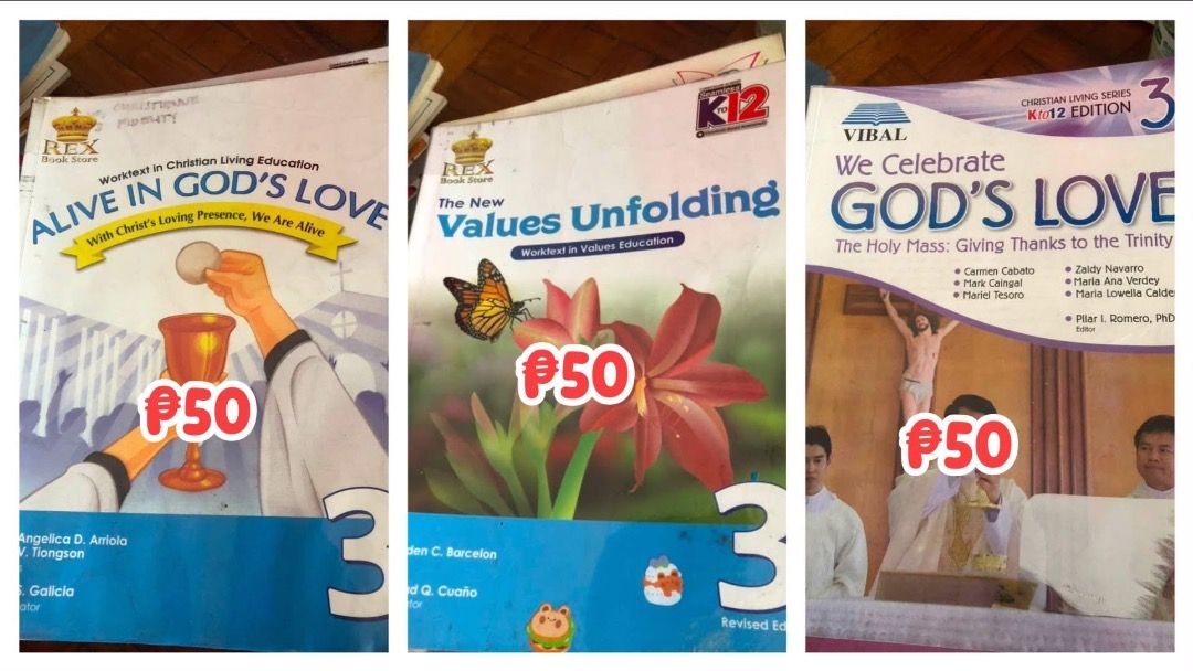 [Grade 3] Textbook & Workbook (Category: Textbooks) located in San Juan City. Submitted by ttanmien (Listing ID 1466226051, Image 3). Description: ⚜️✨⚜️✨⚜️✨⚜️✨⚜️✨⚜️ 💁🏻‍♀️SELLING PRICE: BOOKS FOR SALE PRICE STARTS AT ₱50 please check the pic nlng above. Price given already in each pic If you’ll get lots of books Or do take it all I can give more discount Original Price: Above ₱500 each book 💁🏻‍♀️Other details: •First owned •Used few times only