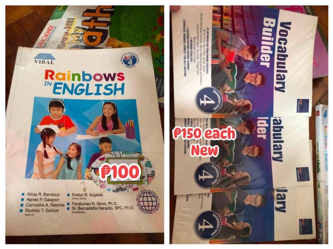 [Grade 4] Textbook & Workbook (Category: Textbooks) located in San Juan City. Submitted by ttanmien (Listing ID 1466227296, Image 3). Description: ⚜️✨⚜️✨⚜️✨⚜️✨⚜️✨⚜️ 💁🏻‍♀️SELLING PRICE: BOOKS FOR SALE PRICE STARTS AT ₱50 please check the pic nlng above. Price given already in each pic If you’ll get lots of books Or do take it all I can give more discount Original Price: Above ₱500 each book 💁🏻‍♀️Other details: •First owned •NEW & Used books po