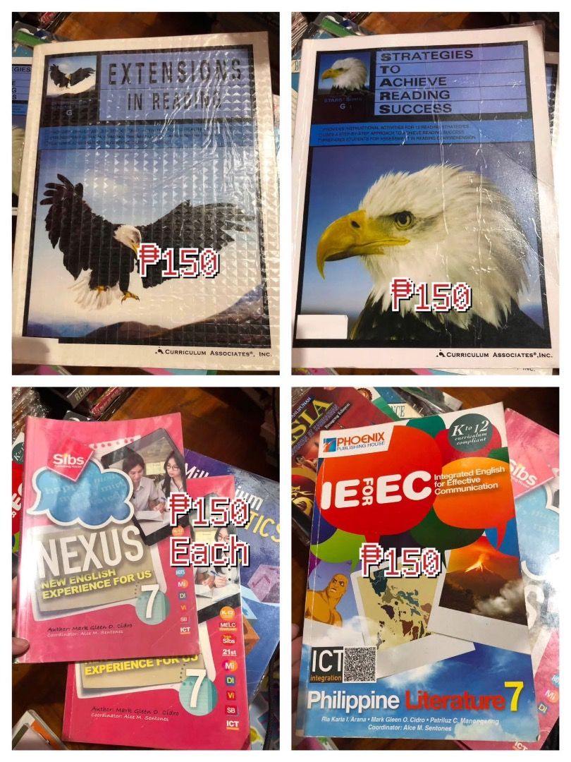 [Grade 7] Textbook (Category: Textbooks) located in San Juan City. Submitted by ttanmien (Listing ID 1466230133, Image 2). Description: ⚜️✨⚜️✨⚜️✨⚜️✨⚜️✨⚜️ 💁🏻‍♀️SELLING PRICE: BOOKS FOR SALE PRICE STARTS AT ₱50 please check the pic nlng above. Price given already in each pic If you’ll get lots of books Or do take it all I can give more discount Original Price: Above ₱500 each book 💁🏻‍♀️Other details: •First owned •New & Used books posted Used b