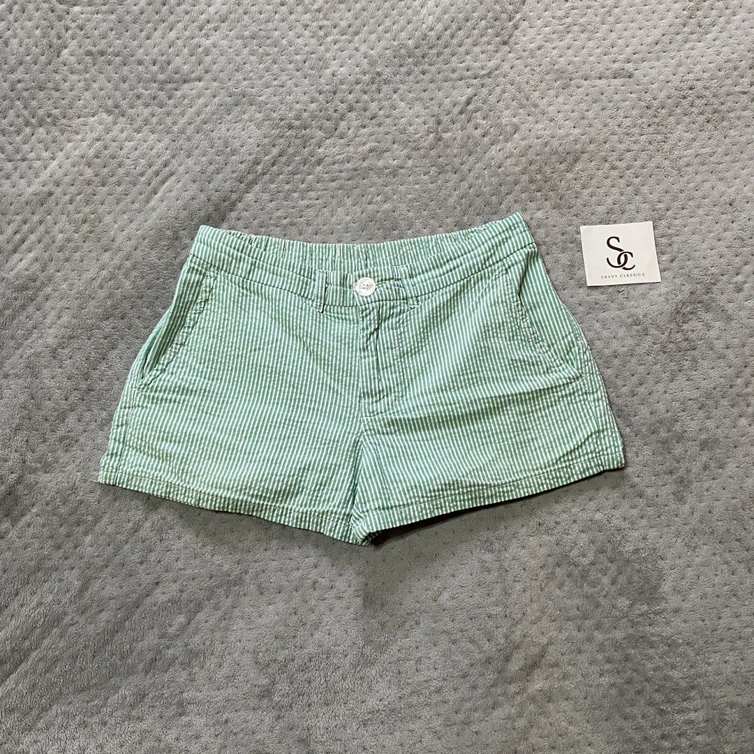 Green stripes shorts (Category: Shorts) located in Ajuy. Submitted by savvyclassics (Listing ID 1466304843, Image 1). Description: W: 26-27 L: 11.