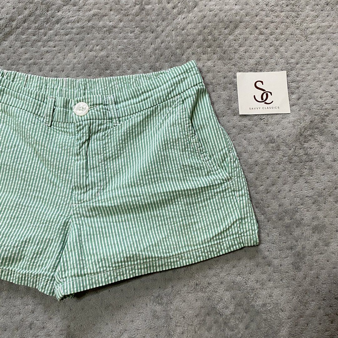 Green stripes shorts (Category: Shorts) located in Ajuy. Submitted by savvyclassics (Listing ID 1466304843, Image 2). Description: W: 26-27 L: 11.