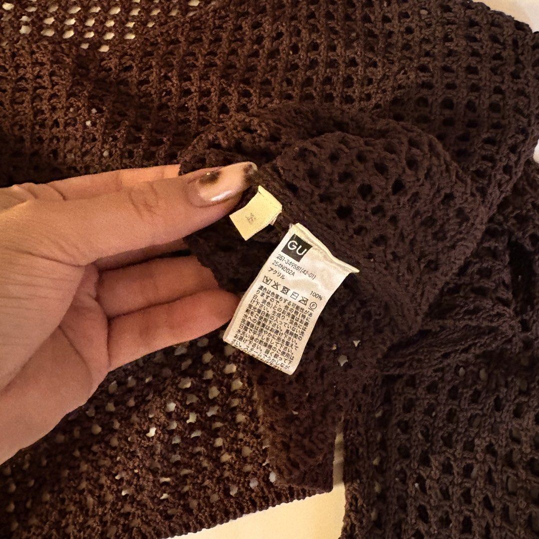 GU purple brown net high quality longsleeves (Category: Longsleeves) located in Quezon City. Submitted by kaelian_couture (Listing ID 1466194739, Image 3). Description: .