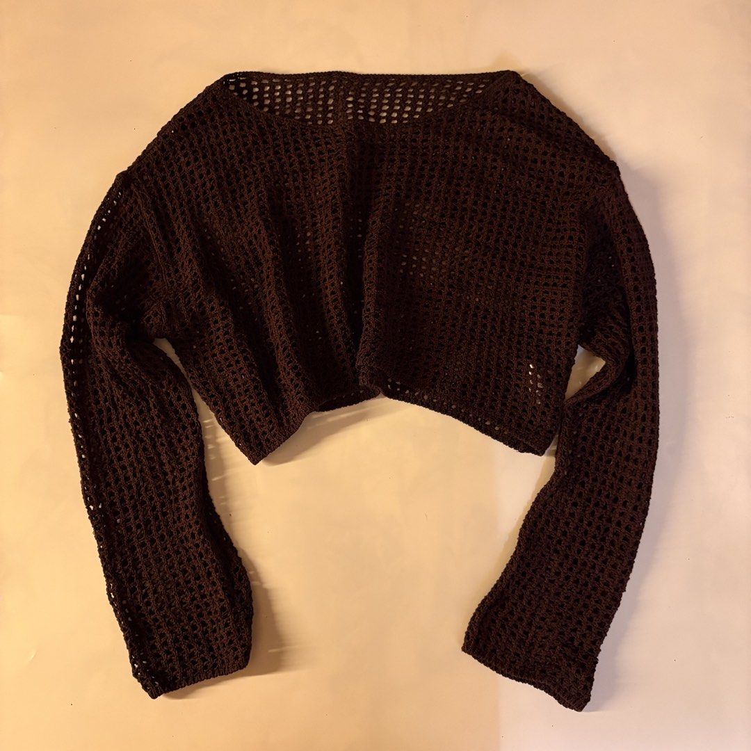GU purple brown net high quality longsleeves (Category: Longsleeves) located in Quezon City. Submitted by kaelian_couture (Listing ID 1466194739, Image 1). Description: .