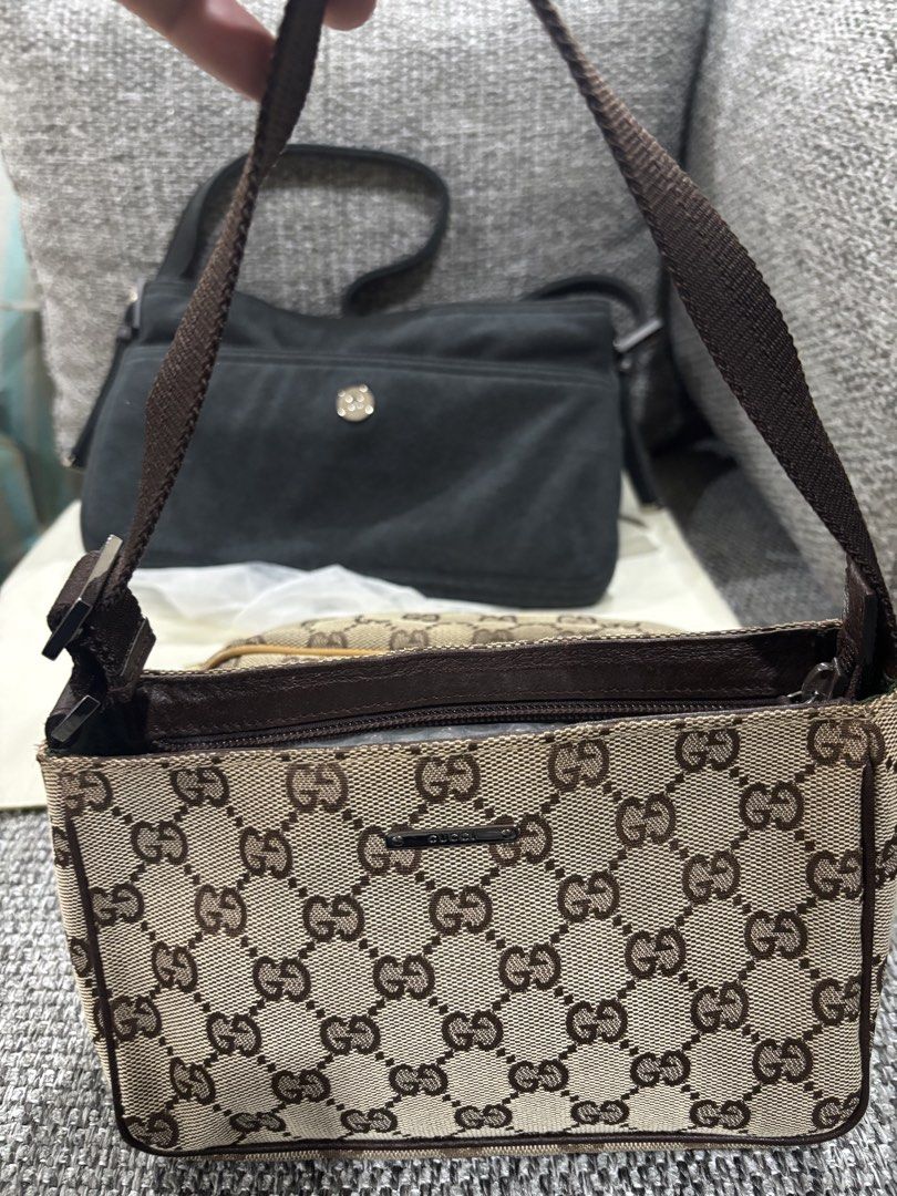 Gucci Beige GG Canvas Mini Bag (Category: Luxury Bags & Wallets) located in Makati City. Submitted by melanieala71509 (Listing ID 1466325828, Image 1). Description: Preloved Gucci Beige GG Canvas Mini Shoulder Bag bought in japan dustbag price: 16k .