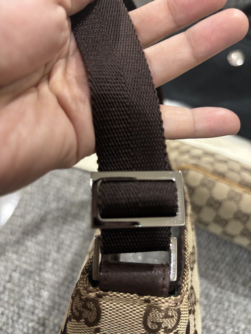 Gucci Beige GG Canvas Mini Bag (Category: Luxury Bags & Wallets) located in Makati City. Submitted by melanieala71509 (Listing ID 1466325828, Image 3). Description: Preloved Gucci Beige GG Canvas Mini Shoulder Bag bought in japan dustbag price: 16k .