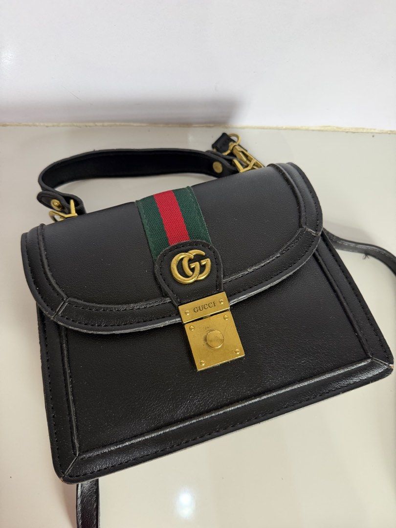 Gucci Cross-body Bag (Category: Cross-body Bags) located in Iloilo. Submitted by youngrabbit.b5670d (Listing ID 1466232049, Image 2). Description: Preloved (never used) Slight rubs from storage Still makinis pa rin ang leather Please self-authenticate.