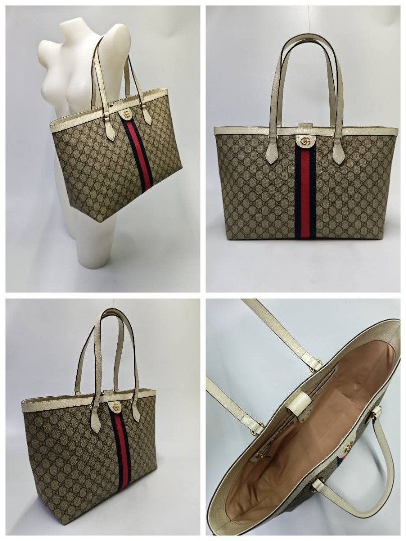 Gucci GG Supreme Monogram Web Ophidia Tote Bag (Category: Luxury Bags & Wallets) located in Quezon City. Submitted by tanramoni (Listing ID 1466229708, Image 1). Description: .