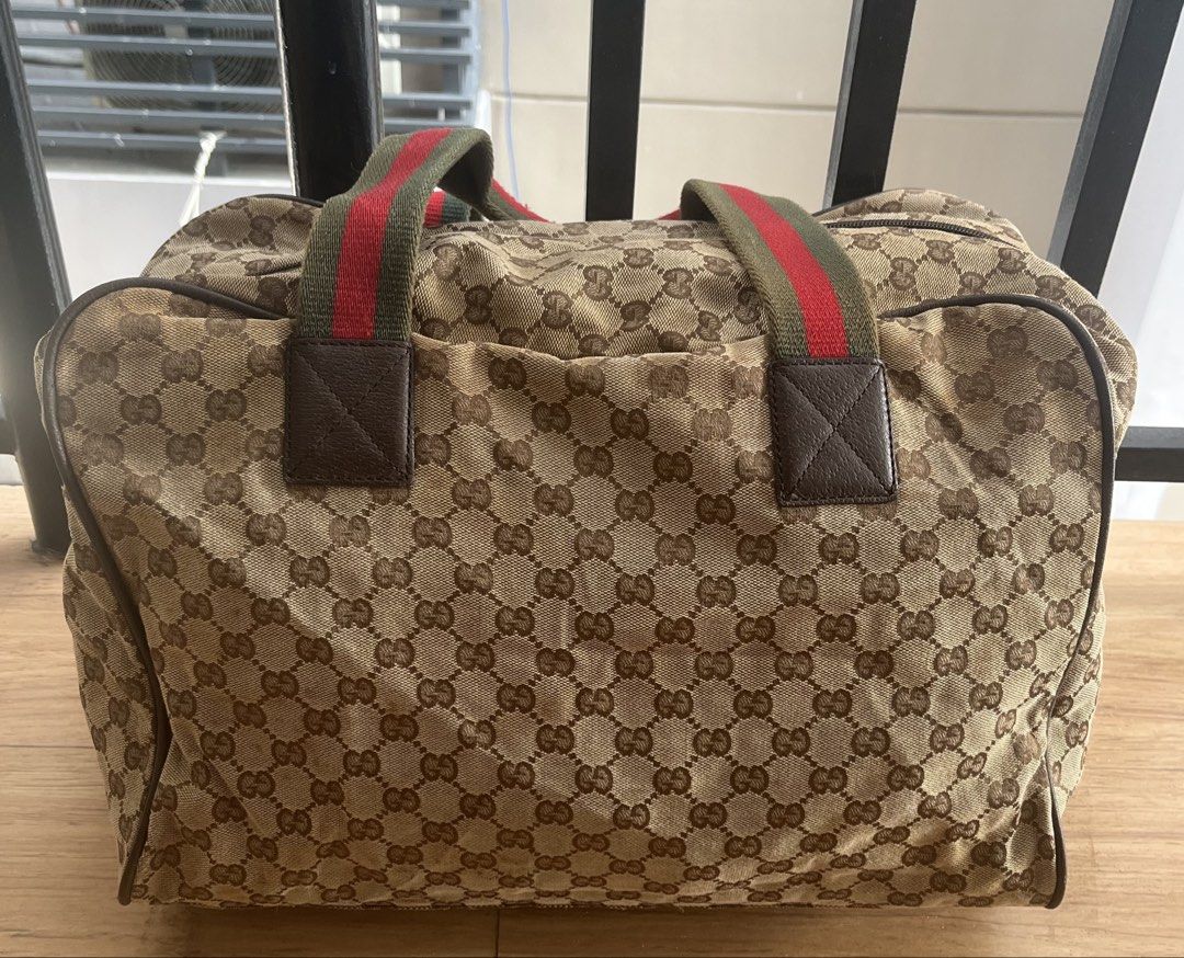 GUCCI WEB DUFFLE CANVAS (Category: Briefcases) located in Manila. Submitted by kramice (Listing ID 1466157960, Image 2). Description: Dm for more details.