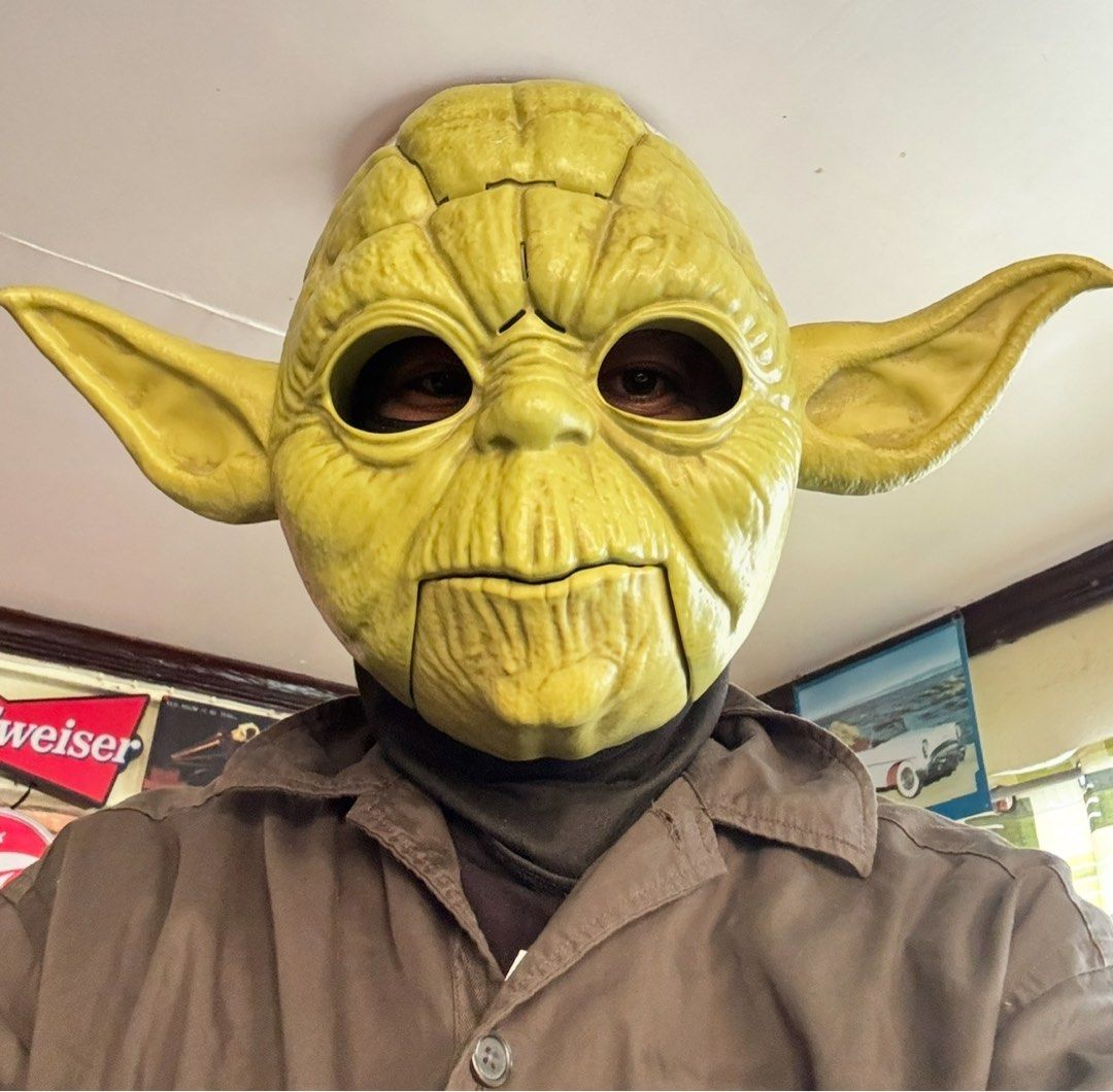 Halloween Mask Starwars Yoda Talking Mask PHP2,000 (Category: Occasions & Party Supplies) located in Pasig City. Submitted by JMToysandCollectibles (Listing ID 1466239692, Image 1). Description: ‼️Seasonal Item/ Limited Stocks Only‼️ Halloween Mask Starwars Yoda Talking Mask PHP2,000 Working With Free Head Bonnet Pick Up Or Delivery via Lalamove MOP: Gcash/ BPI/ BDO.
