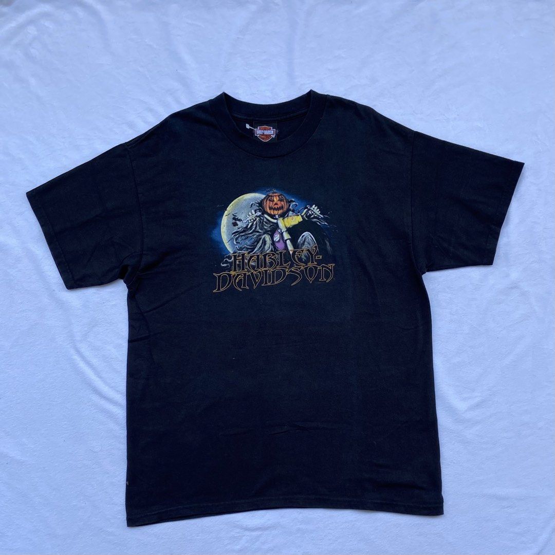 Halloween Pumpkin Harley Davidson (Category: Tshirts & Polo Shirts ) located in General Santos City (Dadiangas). Submitted by seventythirdpick (Listing ID 1466301572, Image 1). Description: Size. XL youth. Medium adult 19.5x26.5 No flaws Excellent .