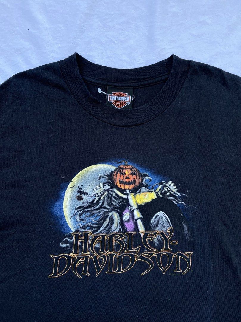 Halloween Pumpkin Harley Davidson (Category: Tshirts & Polo Shirts ) located in General Santos City (Dadiangas). Submitted by seventythirdpick (Listing ID 1466301572, Image 3). Description: Size. XL youth. Medium adult 19.5x26.5 No flaws Excellent .
