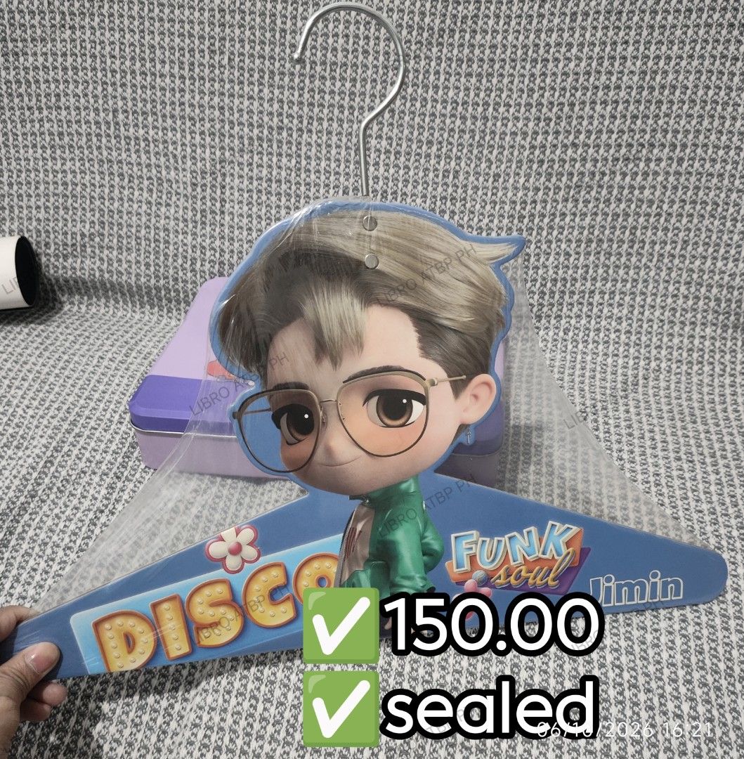 Hanger - Jimin (Category: K-Wave Merchandise) located in Quezon City. Submitted by libro_atbp (Listing ID 1466256999, Image 1). Description: 🧸💜 TINY TAN / BT21 FOR SALE! ⤷ Personal collection decluttering ✨ ⤷ Paubos sale. ⤷ 📸 Prices are on the photos. ⤷ 📍 North Olympus Subd., Quezon City • pm for inquiries • no cancellations! • PAYO ONLY! FIRST-TO-PAY POLICY MOD: sdd/j&t/flash MOP: gcash/maya/gotyme/maribank.