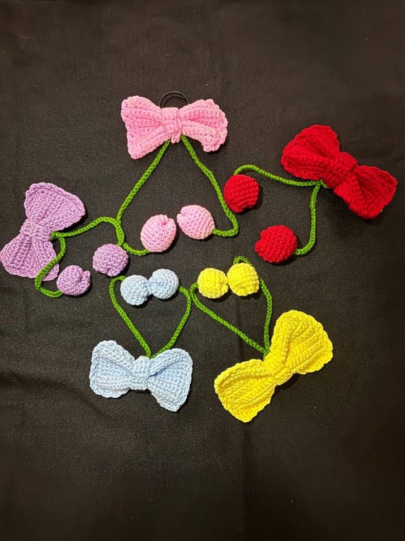 Hanging Tulips Bow Tie/Clip (Category: Handmade Craft) located in Manila. Submitted by hookedbyheart (Listing ID 1466321183, Image 1). Description: 🌷🎀 **Hanging Tulip Bow Tie / Clip** 🎀🌷 Add a cute and simple touch to your everyday look with our handmade **Hanging Tulip Bow Tie/Clip**! 💐✨ Perfect for decorating your hair, bag, pouch, or anywhere you want a little extra cuteness. 🥰 🌷 Handmade with love 🎀 Available in your **preferred color
