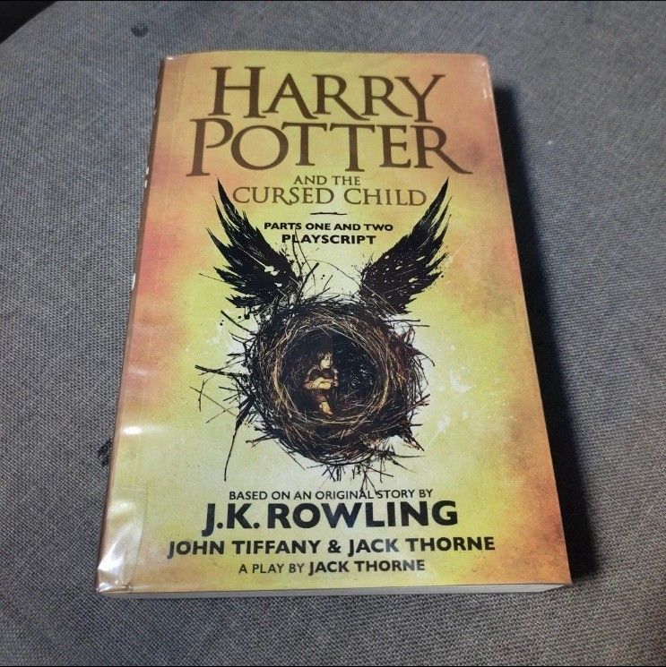 Harry Potter and the Cursed Child Playscript Book (Category: Storybooks) located in Quezon City. Submitted by dncpreloved (Listing ID 1466182942, Image 1). Description: - Title: Harry Potter and the Cursed Child, Parts One and Two (Playscript) - Authors: J.K. Rowling, John Tiffany, and Jack Thorne - Format: Paperback - Condition: Clean, readable pages with minor cover edge wear and yellowing from storage - Perfect for fans and collectors of the w